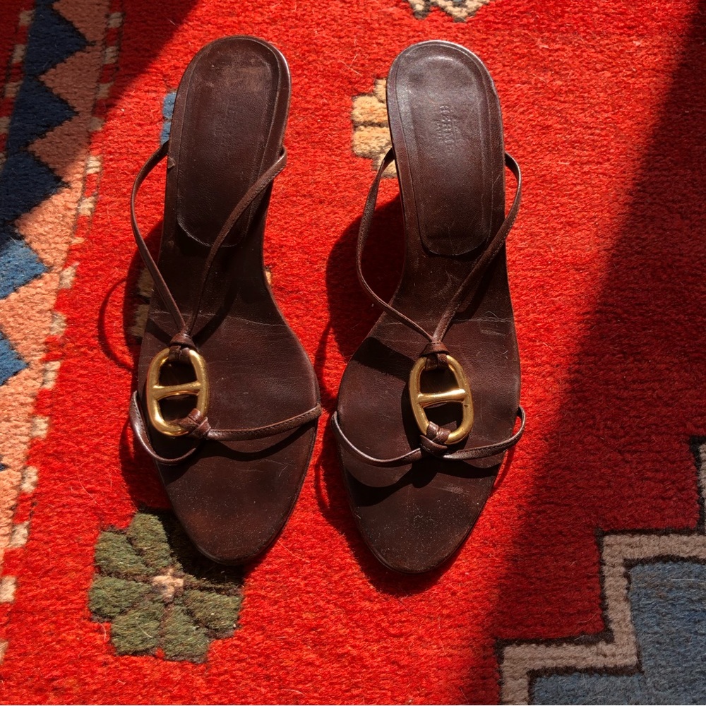 Hermes kitten heel sandals